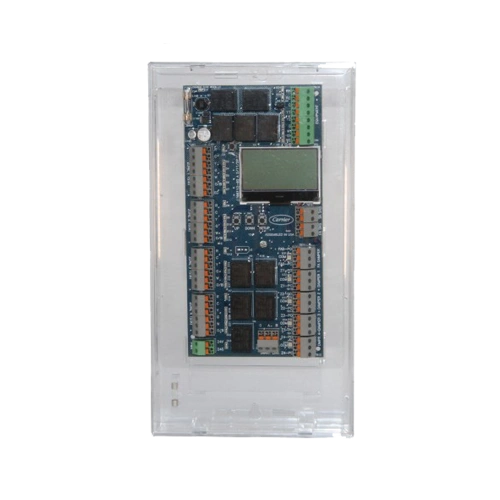 AC electronic device revealing inner electronics